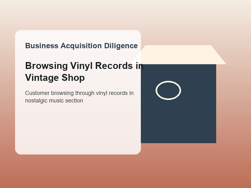 Customer browsing through vinyl records in nostalgic music section